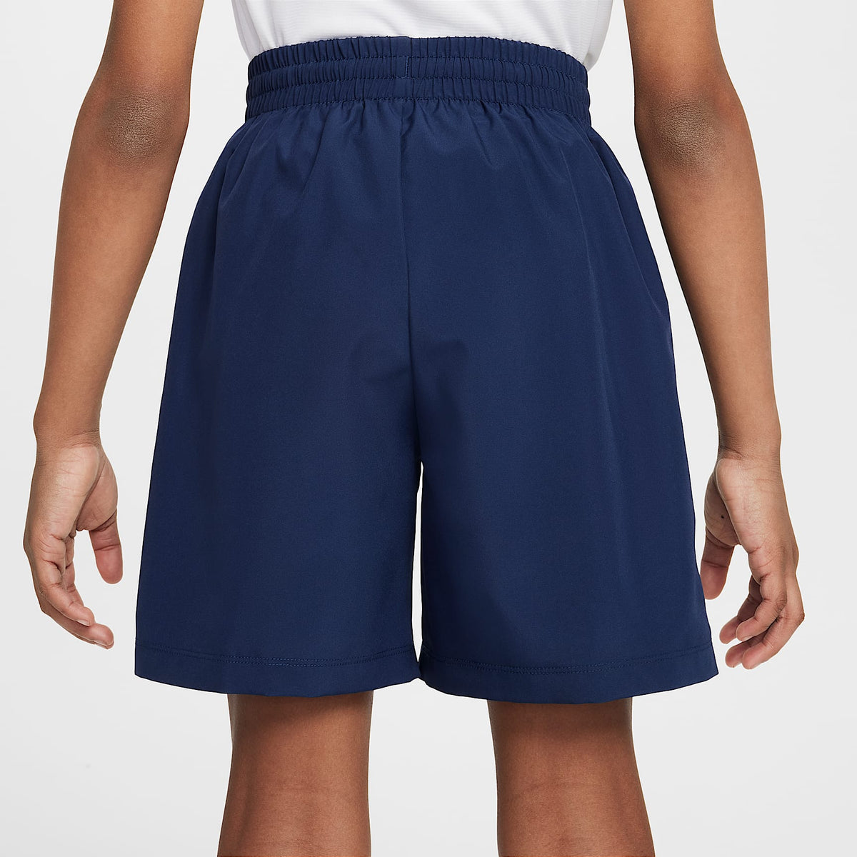 Shorts Dri-FIT de tejido Woven para niño talla grande Nike Multi – Azul marino medianoche/Blanco – vista 3