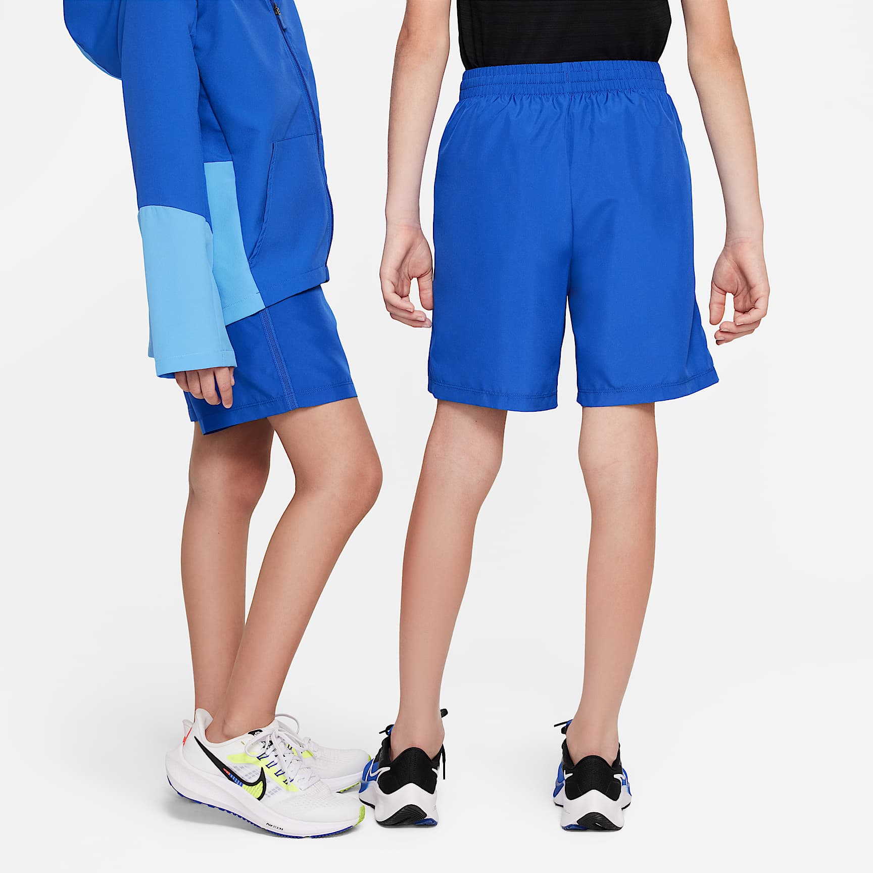 Shorts Dri-FIT de tejido Woven para niño talla grande Nike Multi – Royal juego/Blanco – vista 2