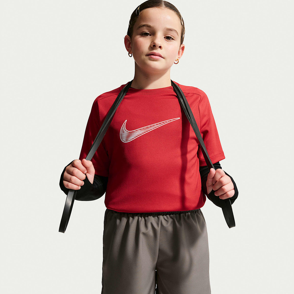 Shorts Dri-FIT de tejido Woven para niño talla grande Nike Multi – Cueva/Blanco – vista 5