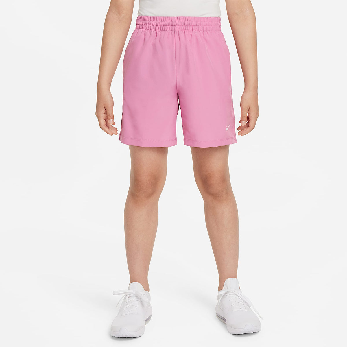 Shorts Dri-FIT de tejido Woven para niño talla grande Nike Multi – Flamenco mágico/Blanco – vista 1