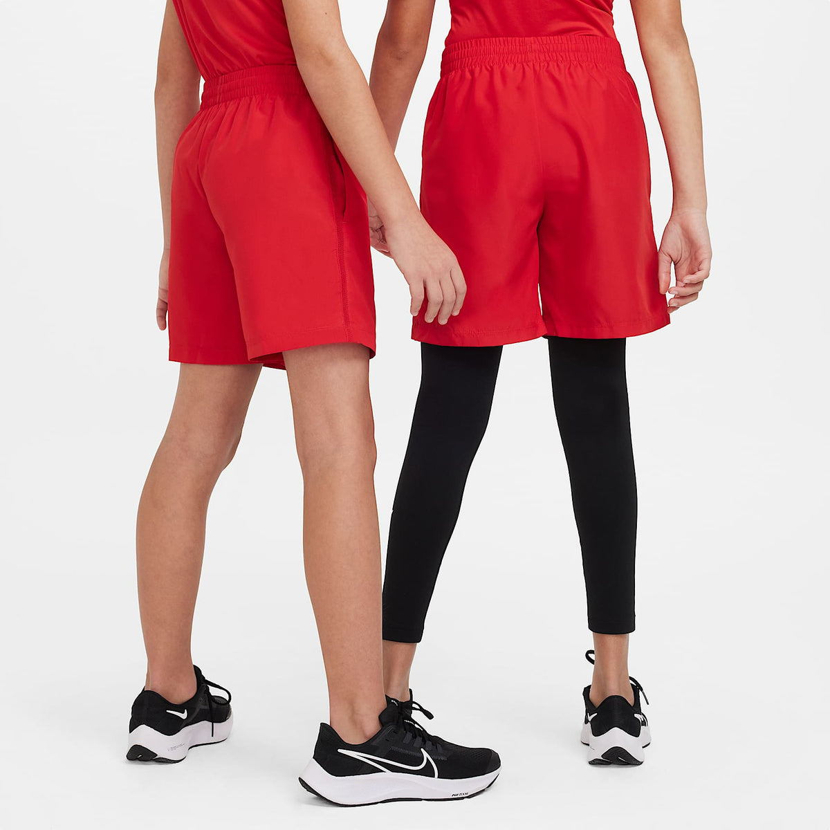 Shorts Dri-FIT de tejido Woven para niño talla grande Nike Multi – Rojo universitario/Blanco – vista 2