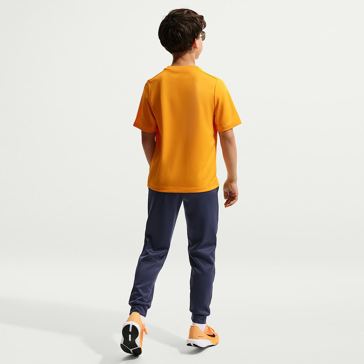 Pants de entrenamiento de tejido Knit para niño talla grande Nike Multi – Azul marino medianoche/Blanco – vista 5