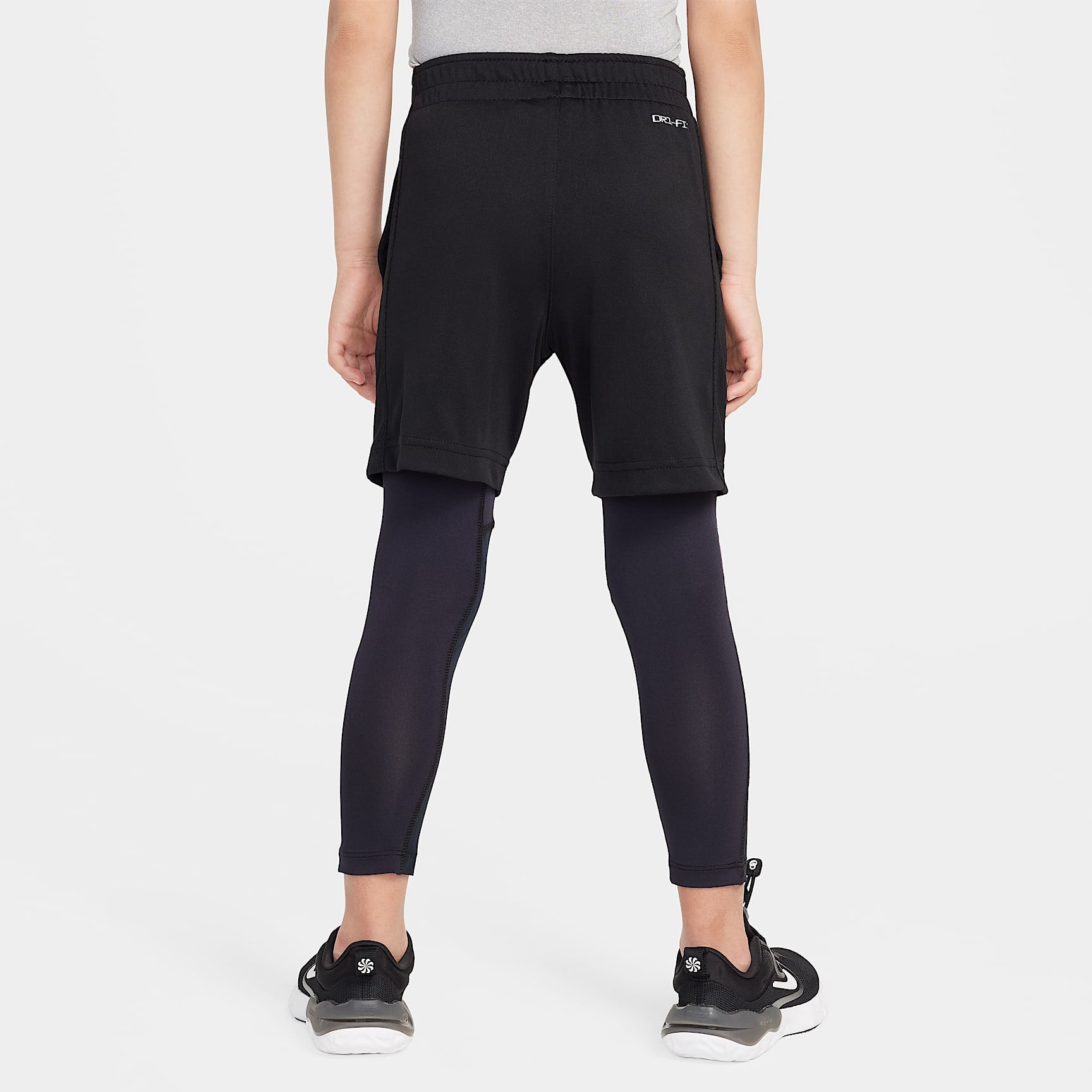 Mallas Dri-FIT para niños talla pequeña Nike Pro – Negro – vista 2
