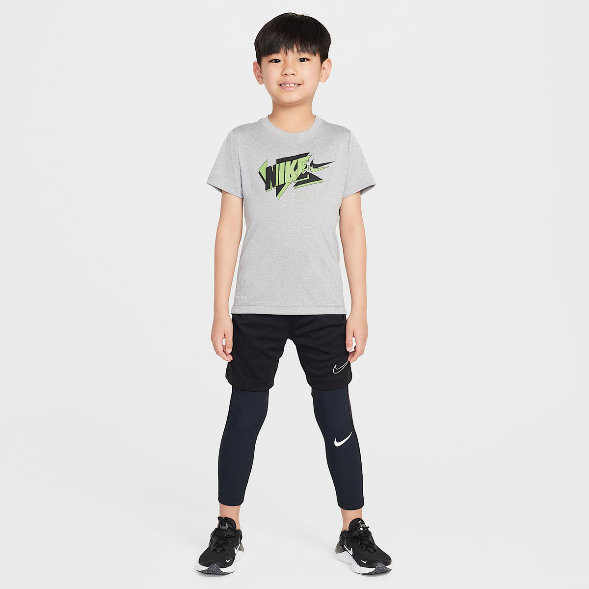 Mallas Dri-FIT para niños talla pequeña Nike Pro – Negro – vista 6