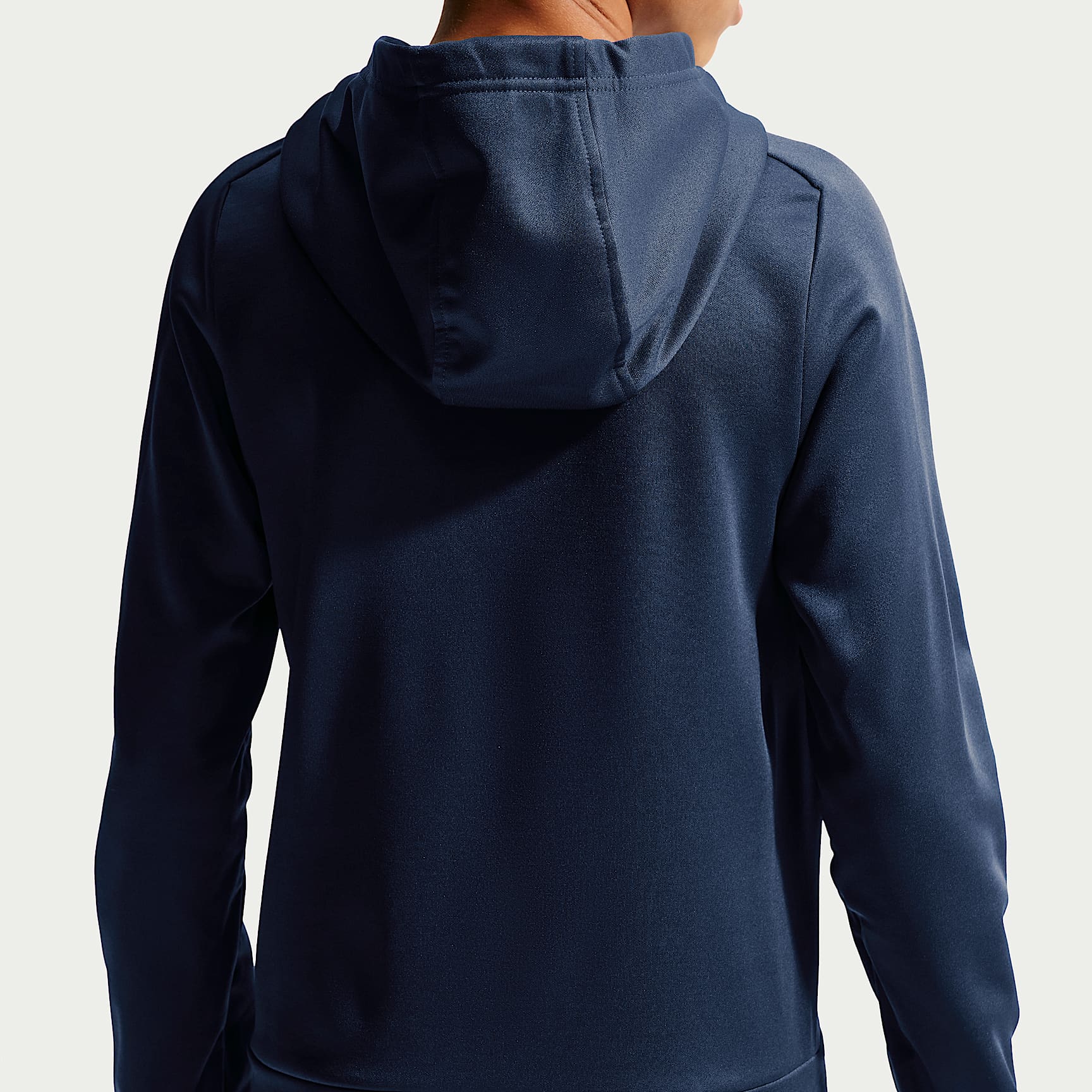 Sudadera con gorro sin cierre de tejido Fleece Therma-FIT para niño talla grande Nike Trophy – Azul marino medianoche – vista 2