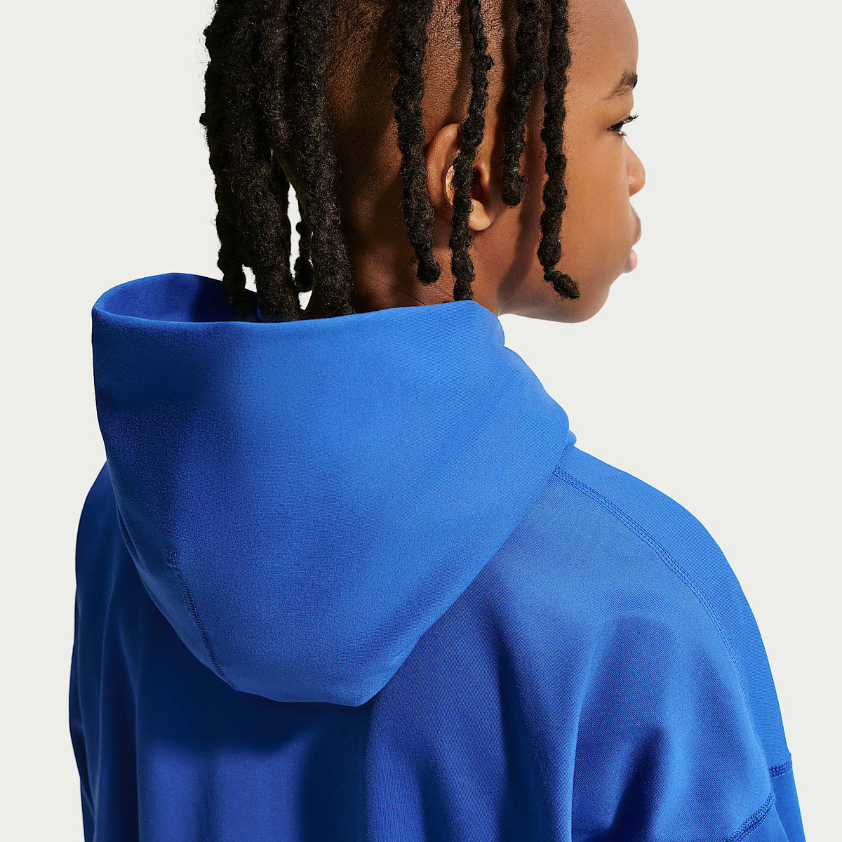 Sudadera con gorro sin cierre Nike Pro Dri-FIT de tejido Fleece para niños talla grande – Royal juego/Negro – vista 2