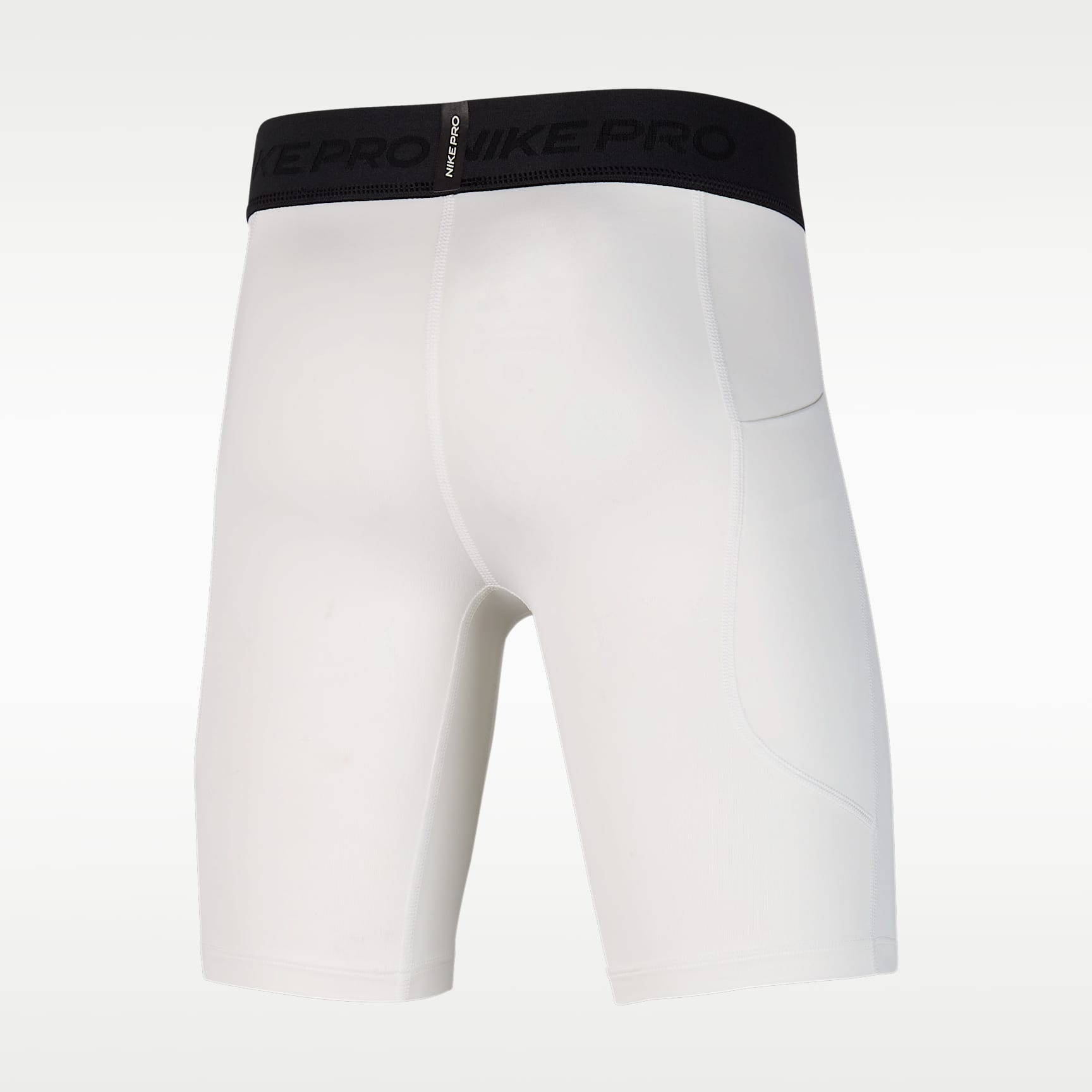 Shorts Dri-FIT para niños talla grande Nike Pro – Blanco/Blanco/Negro – vista 2