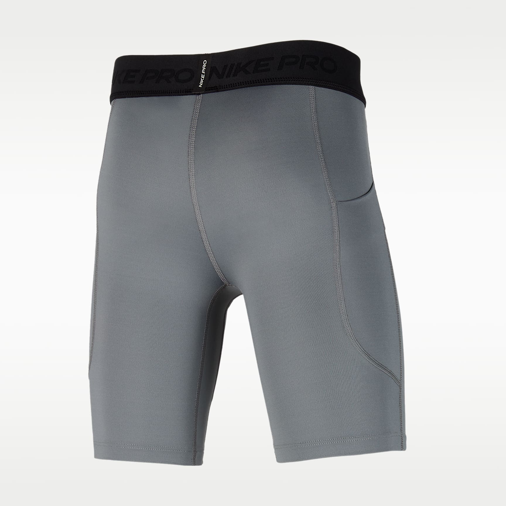 Shorts Dri-FIT para niños talla grande Nike Pro – Gris humo/Gris humo/Negro – vista 2