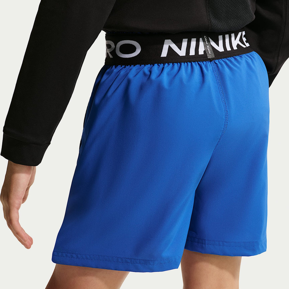 Shorts de entrenamiento Dri-FIT para niño talla grande Nike Pro – Royal juego/Blanco/Negro – vista 3