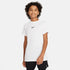 Playera de manga corta Dri-FIT para niño talla grande Nike Pro – Blanco/Negro – vista 1