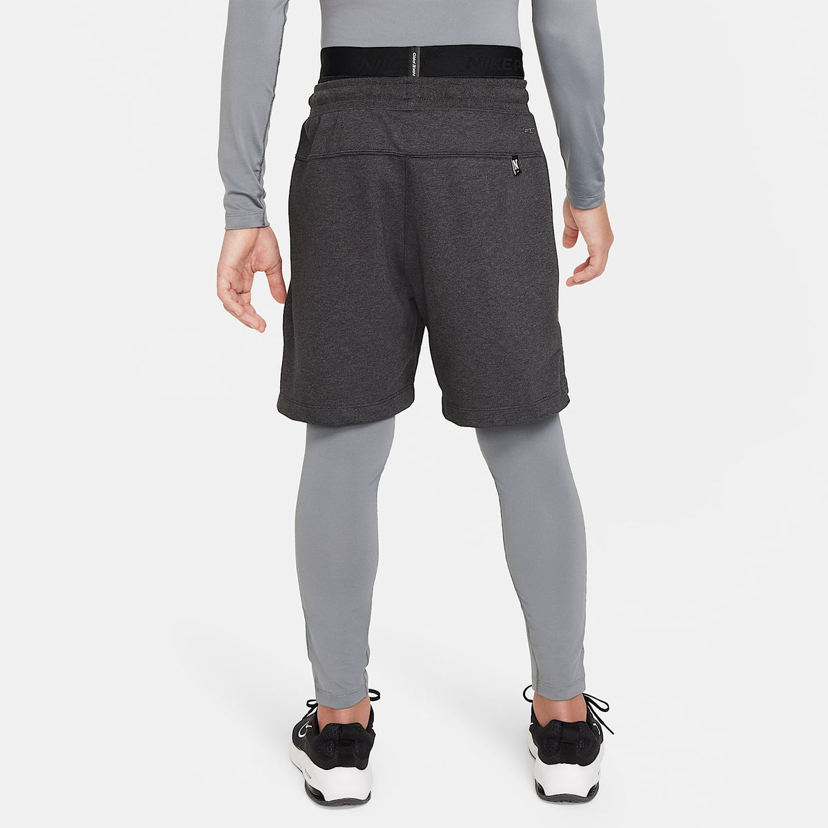 Mallas para niño talla grande Nike Pro Dri-FIT – Gris humo/Gris humo/Negro – vista 2