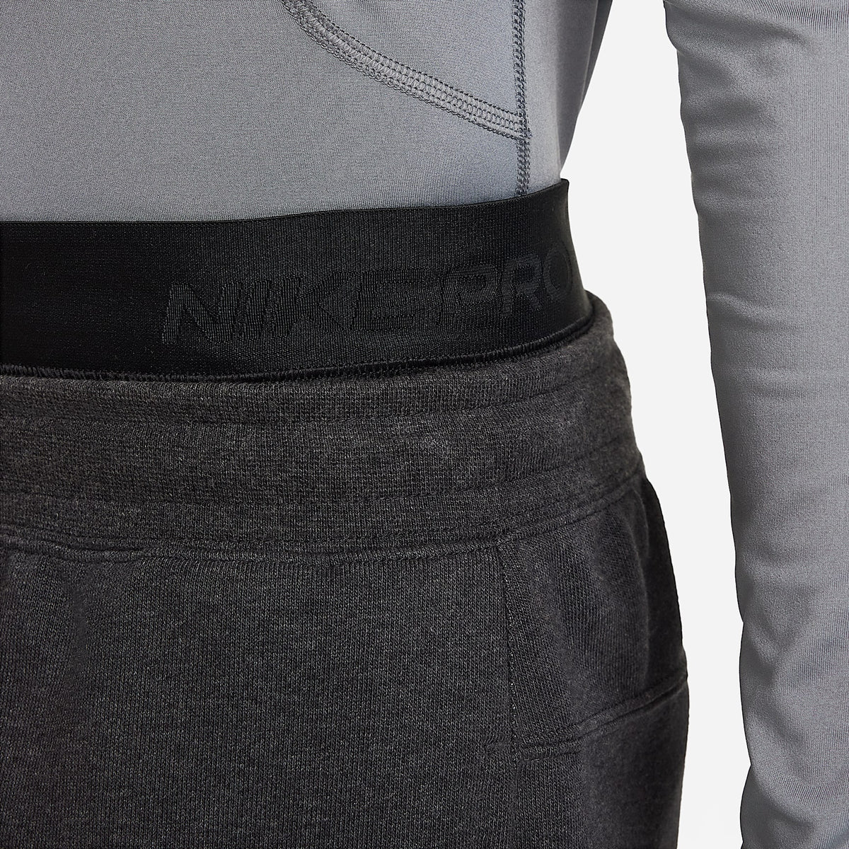 Mallas para niño talla grande Nike Pro Dri-FIT – Gris humo/Gris humo/Negro – vista 3