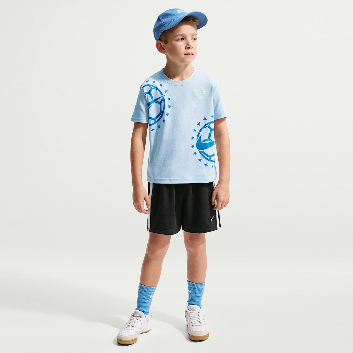 Shorts de French Terry para niños talla pequeña Nike Sportswear Goal Mode – Negro – vista 1