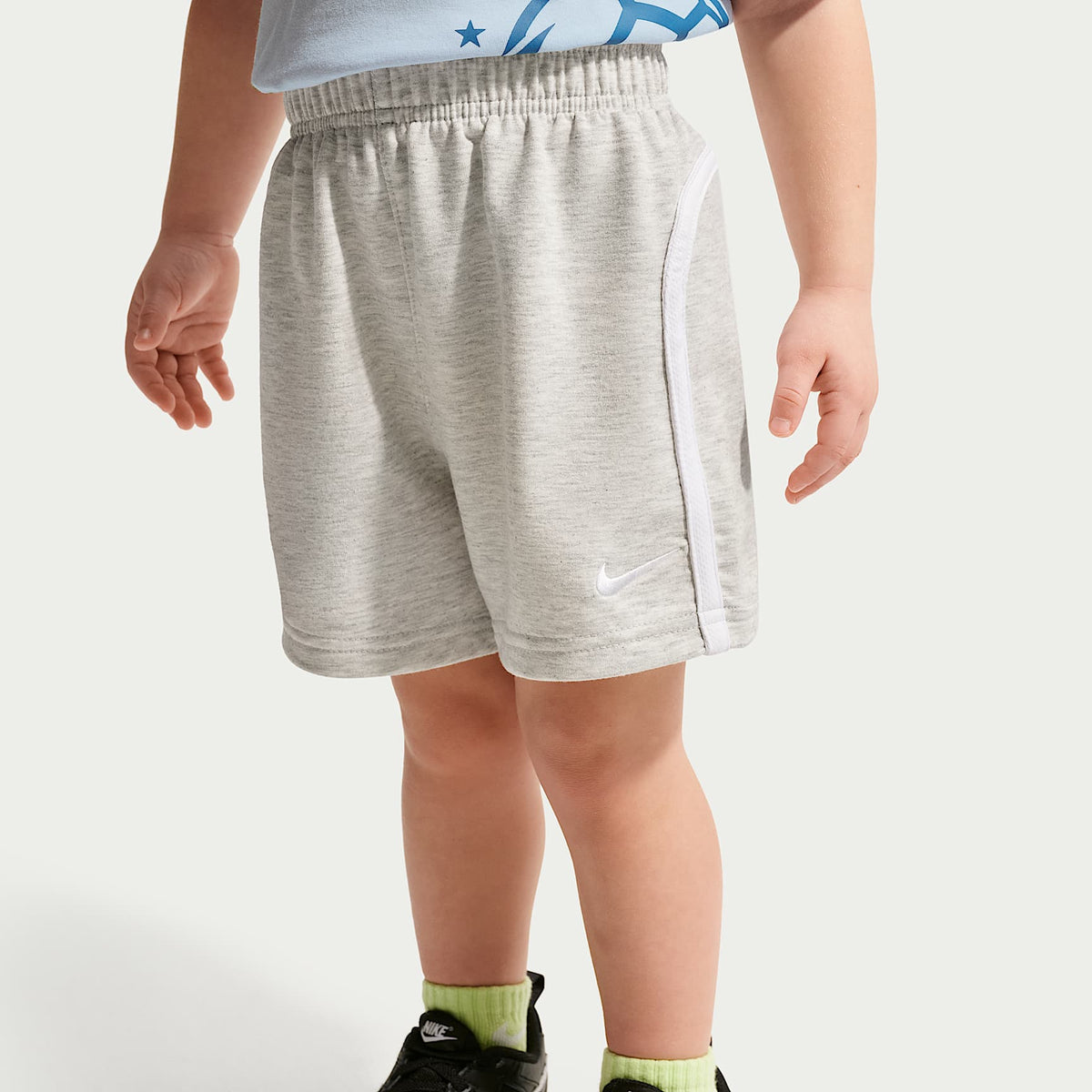 Shorts de French Terry infantil Nike Sportswear Goal Mode – Gris jaspeado – vista 2