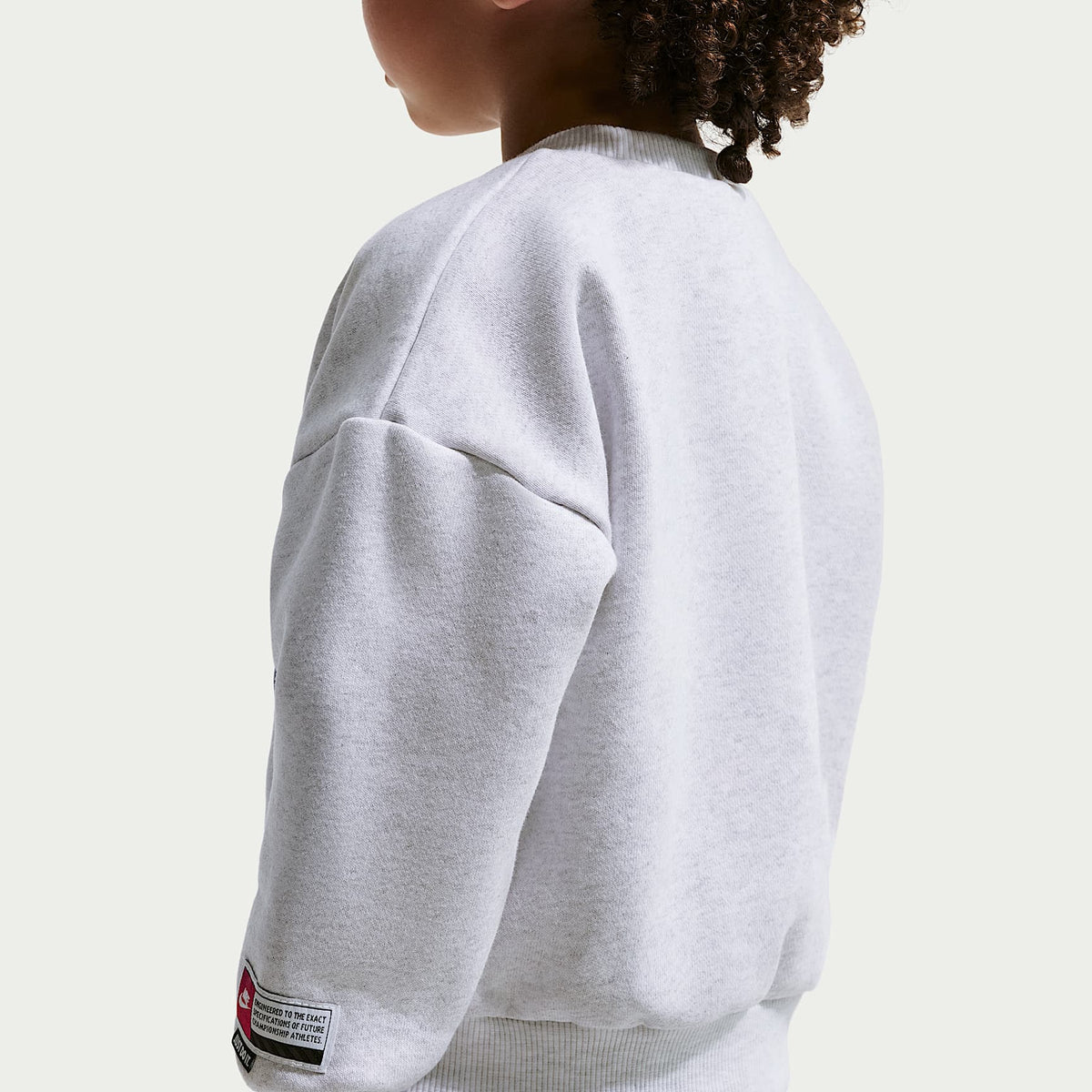 Sudadera de cuello redondo de tejido Fleece Multisport infantil Nike Sportswear – Abedul jaspeado – vista 2