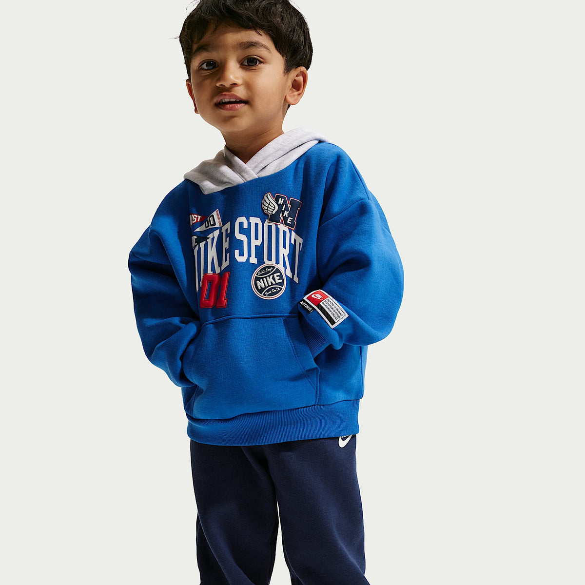 Conjunto de 2 sudaderas con gorro sin cierre Multisport infantil Nike Sportswear – Azul marino medianoche – vista 3