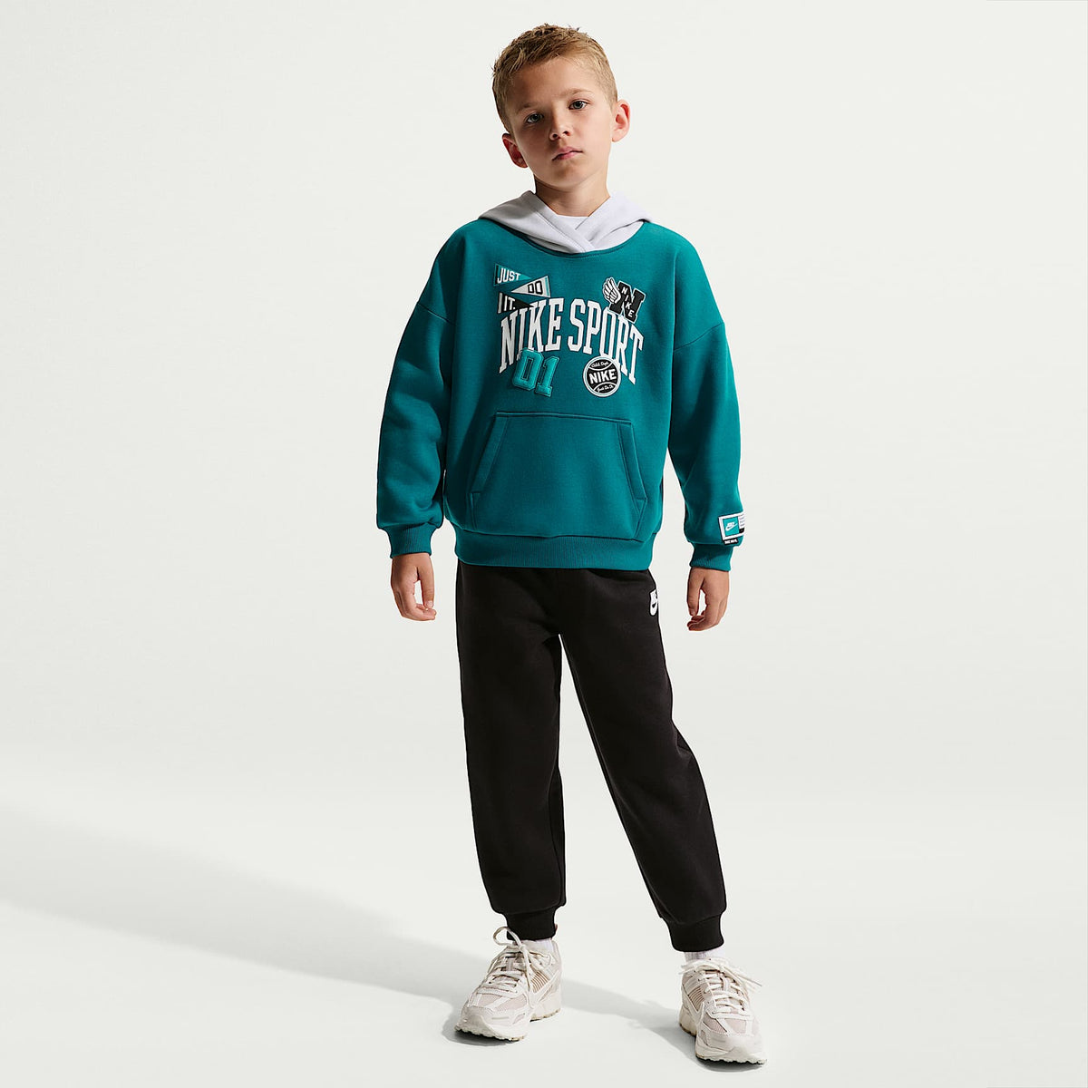 Conjunto de 2 sudaderas con gorro sin cierre Multisport para niños talla pequeña Nike Sportswear – Negro – vista 1