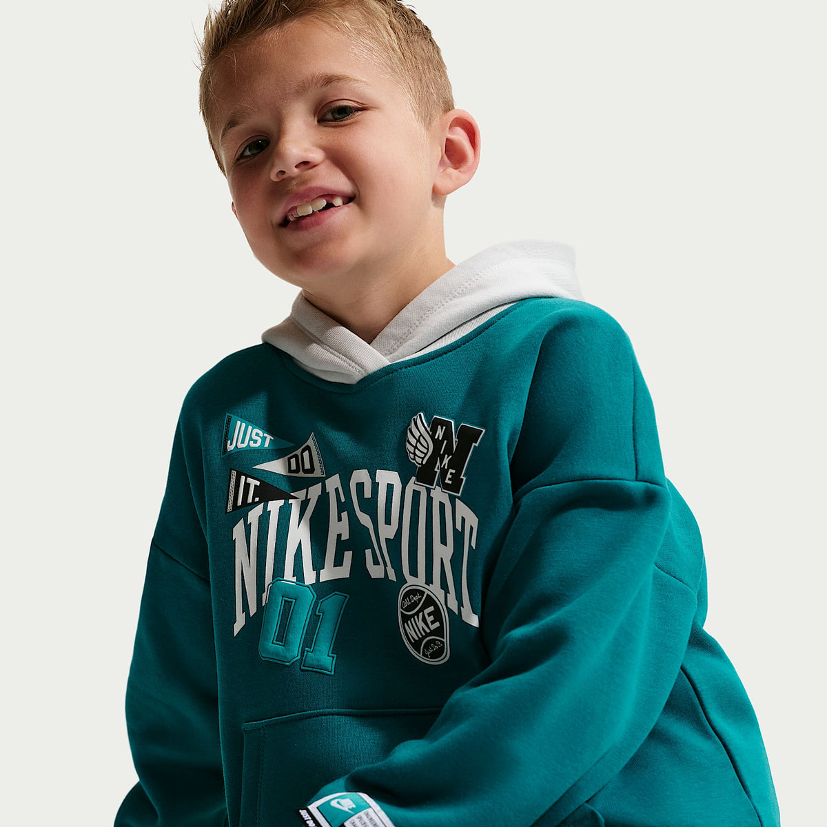 Conjunto de 2 sudaderas con gorro sin cierre Multisport para niños talla pequeña Nike Sportswear – Negro – vista 6