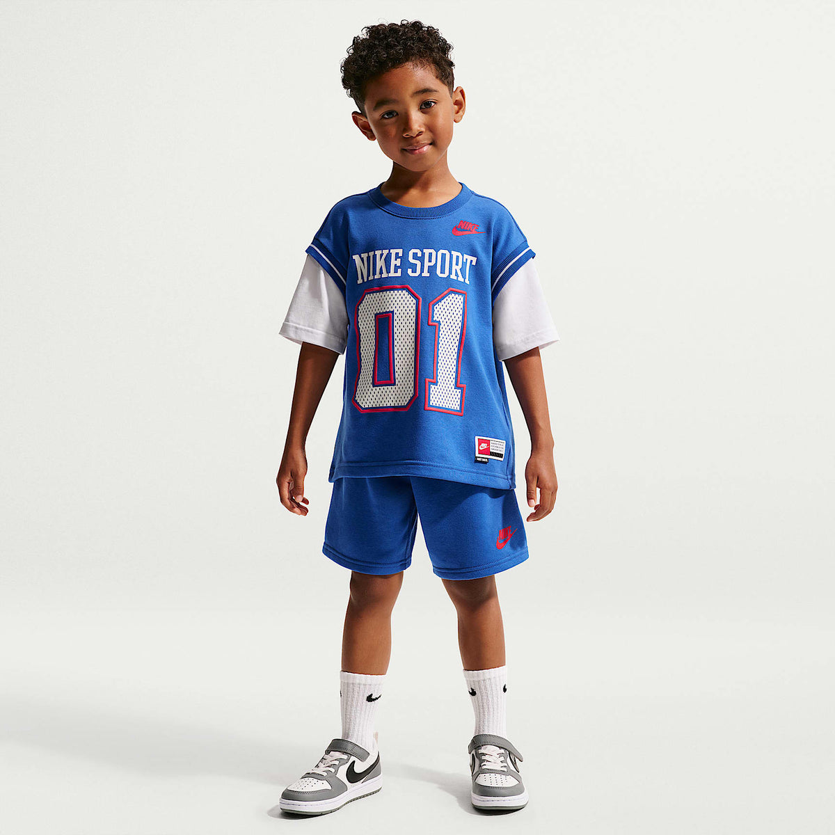 Conjunto de shorts de 2 piezas Multisport para niños talla pequeña Nike Sportswear – Royal juego – vista 1