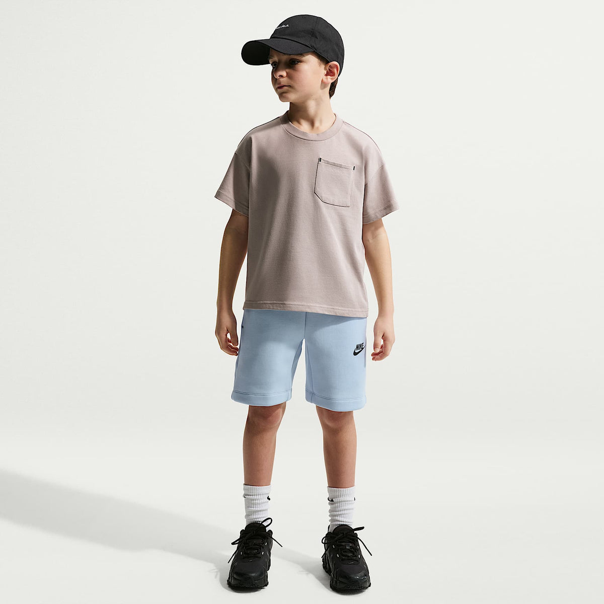 Shorts para niño talla grande Nike Sportswear Tech Fleece – Azul hidrógeno/Negro – vista 1