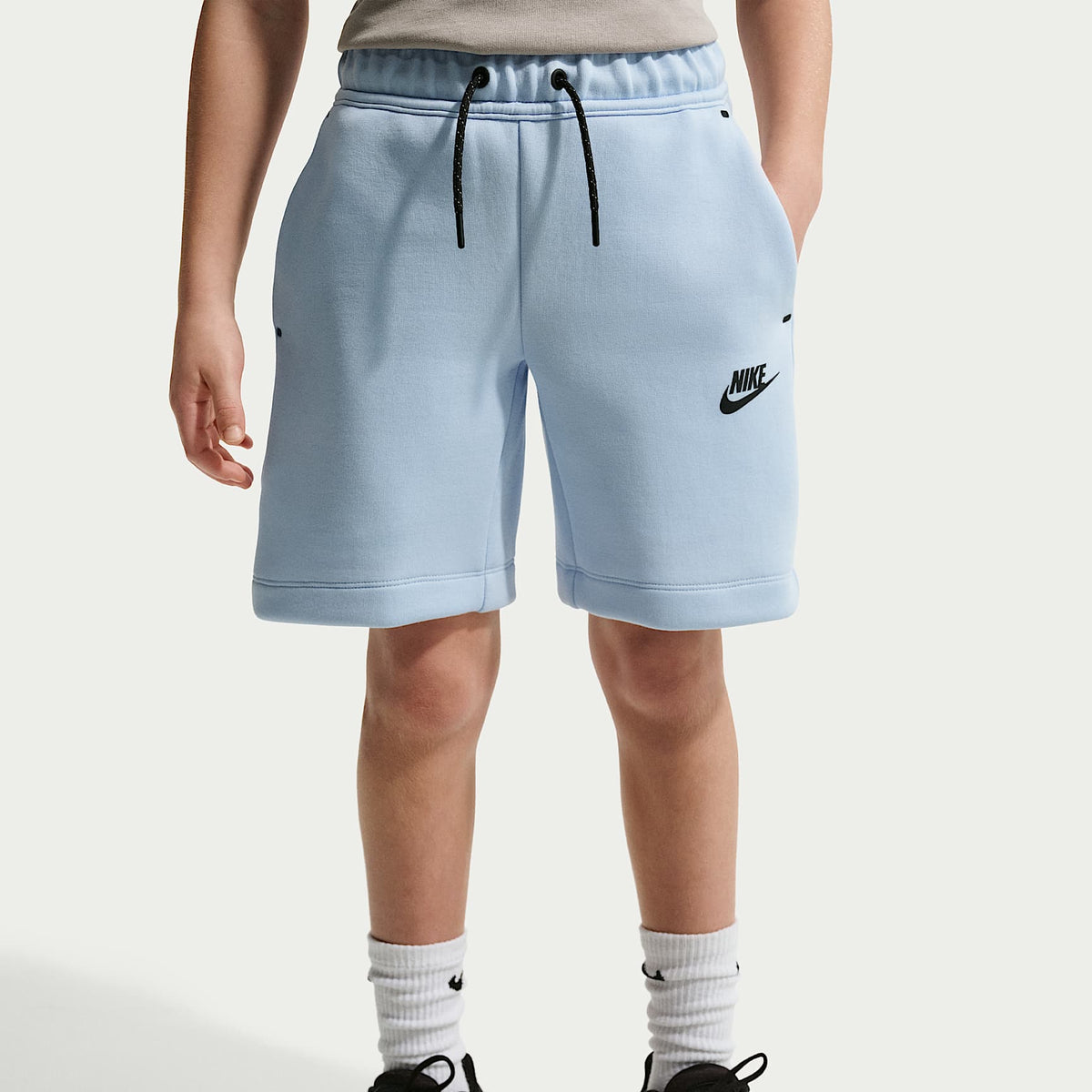 Shorts para niño talla grande Nike Sportswear Tech Fleece – Azul hidrógeno/Negro – vista 2