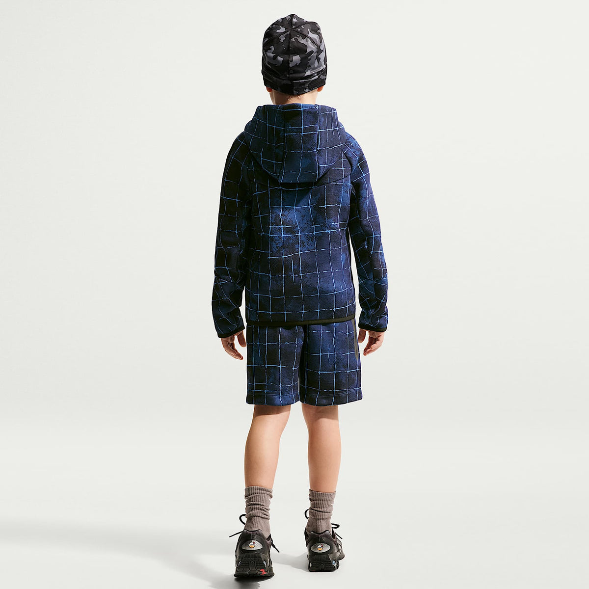 Shorts para niño talla grande Nike Sportswear Tech Fleece – Estrella azul/Azul cancha/Negro – vista 5