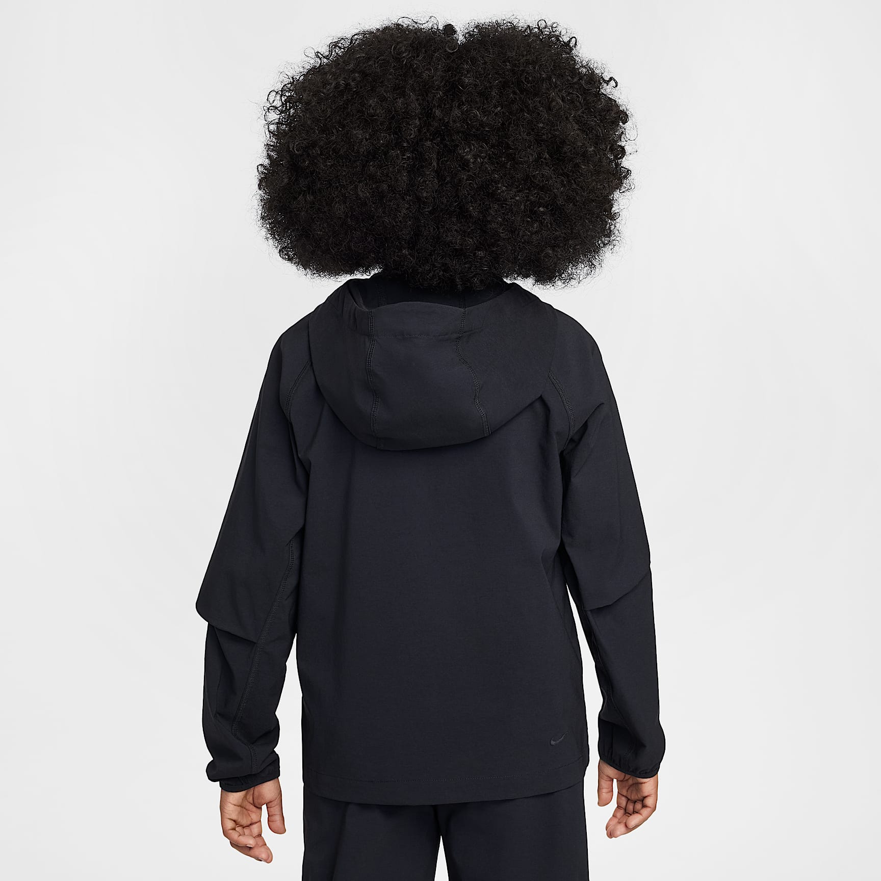 Chamarra de tejido Woven para niños talla grande Nike Tech – Negro/Negro/Negro – vista 2
