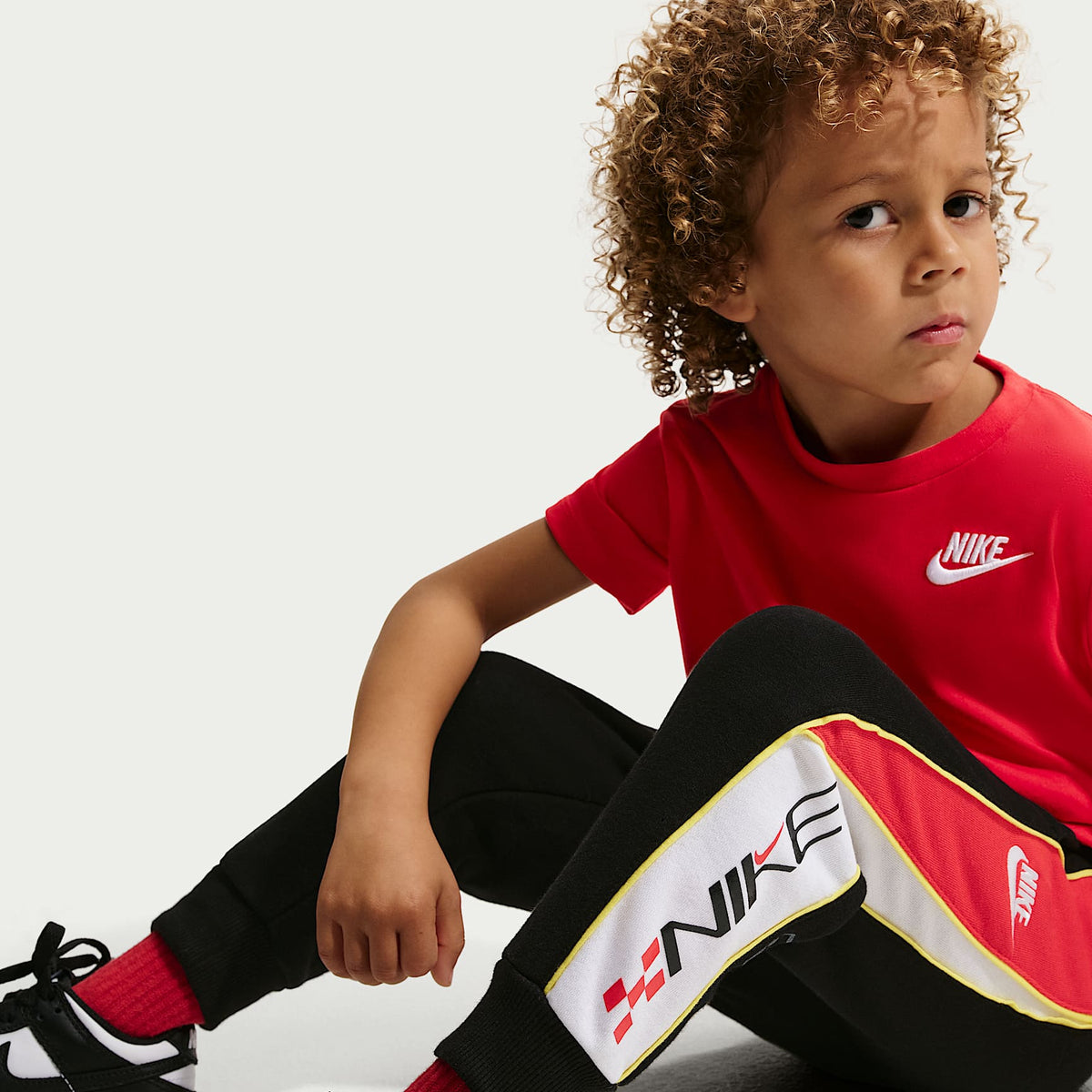 Pants Victory Lap de French Terry infantil Nike Sportswear – Negro – vista 4