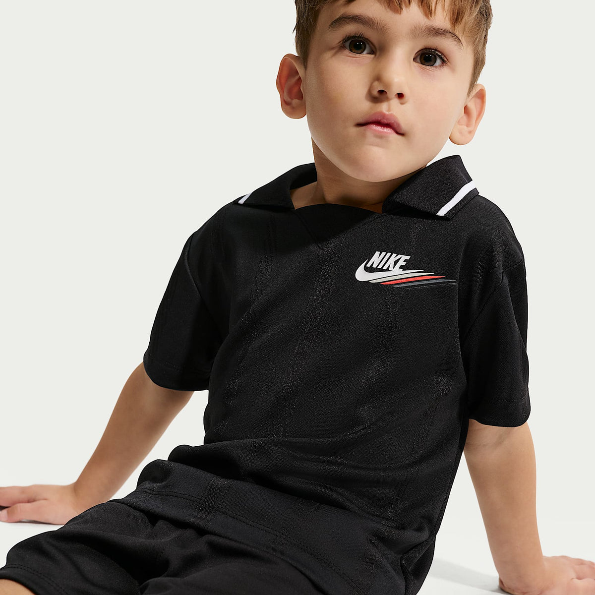 Conjunto de 2 piezas Victory Lap con shorts de malla infantil Nike Sportswear – Negro – vista 6