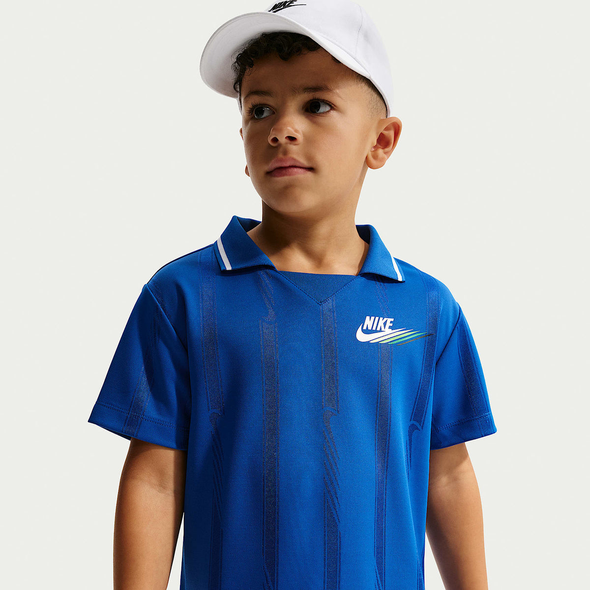 Conjunto de 2 piezas con shorts de malla Victory Lap para niños talla pequeña Nike Sportswear – Royal juego – vista 2