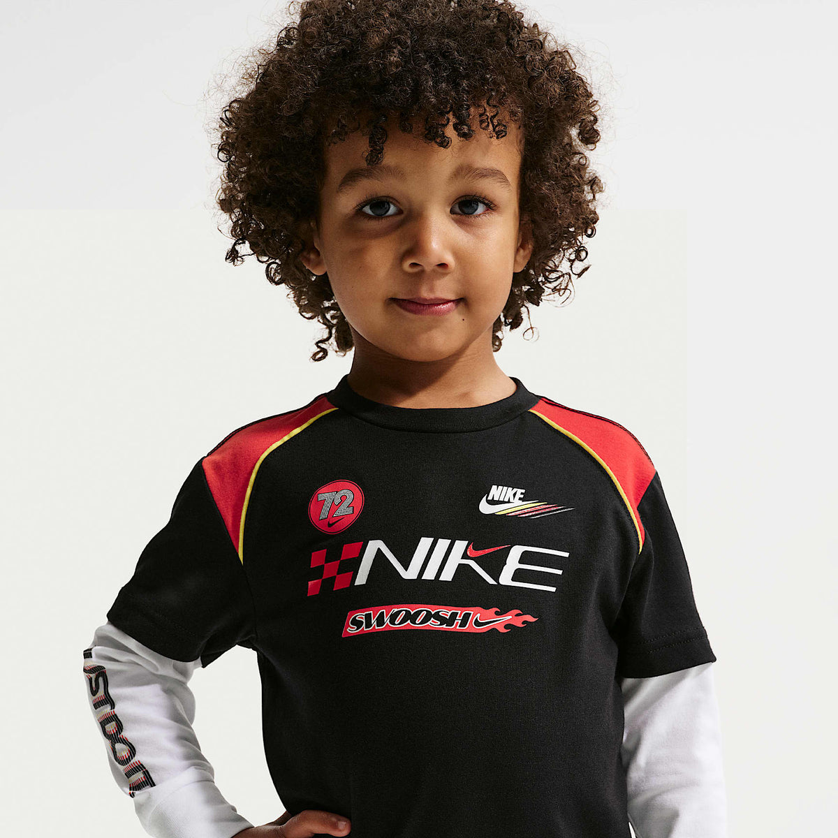 Playera Victory Lap de dos capas infantil Nike Sportswear – Negro – vista 1