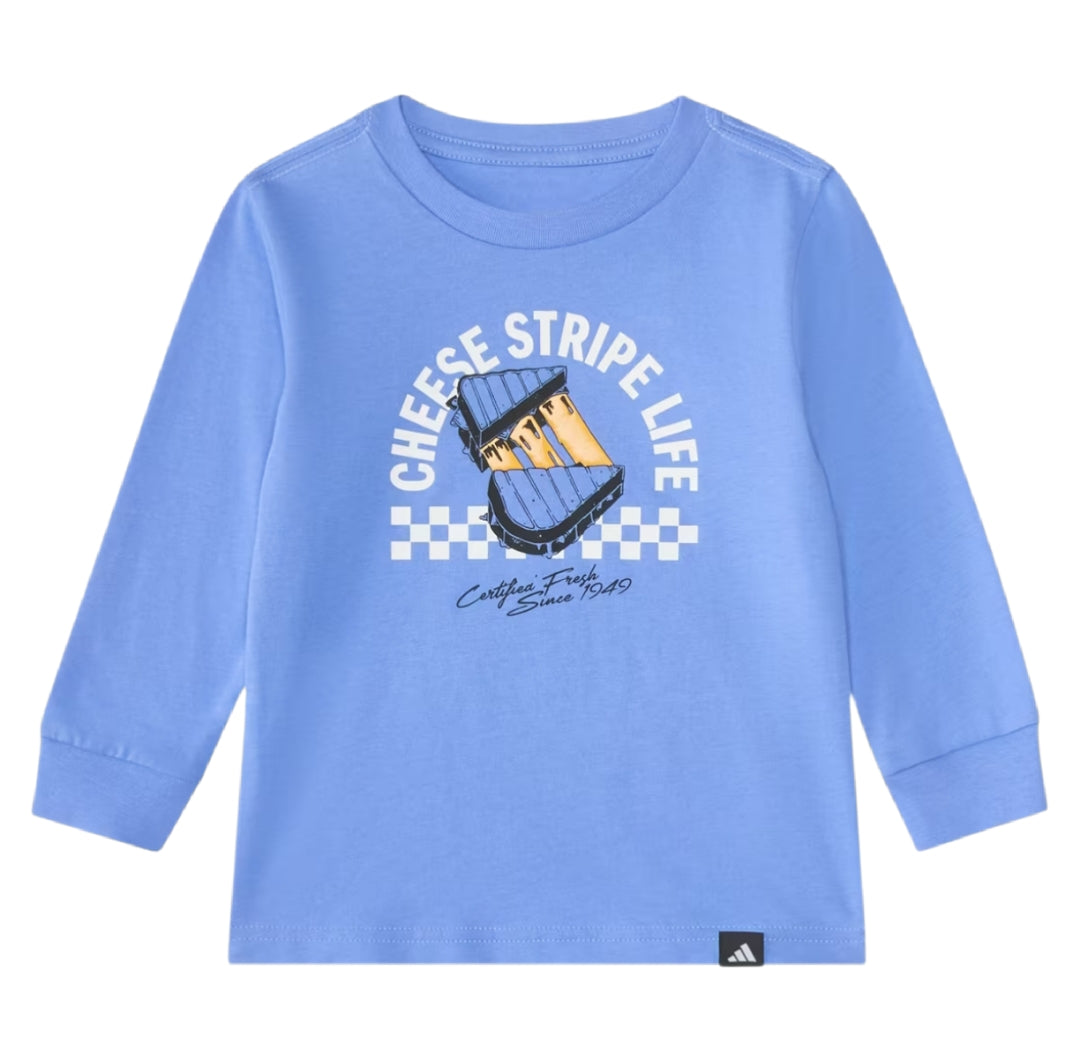 Conjunto de 2 piezas con camiseta gráfica de algodón de manga larga y pantalón jogger cargo con cintura elástica