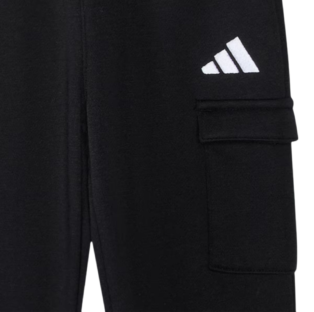 Conjunto de 2 piezas con camiseta gráfica de algodón de manga larga y pantalón jogger cargo con cintura elástica