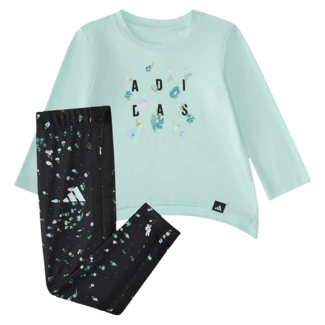 Conjunto de camiseta de manga larga y leggings estampados de 2 piezas