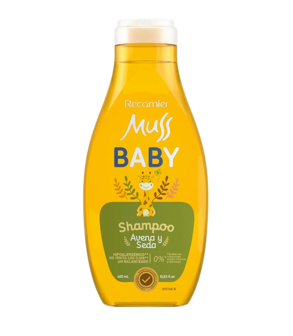 Shampoo Avena y Seda Muss Baby 400 mL