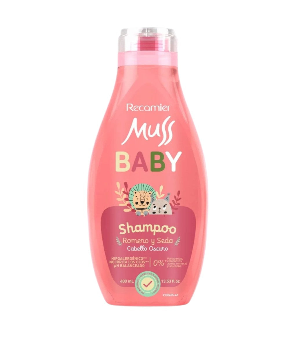 Shampoo Romero y Seda Muss Baby 400 mL