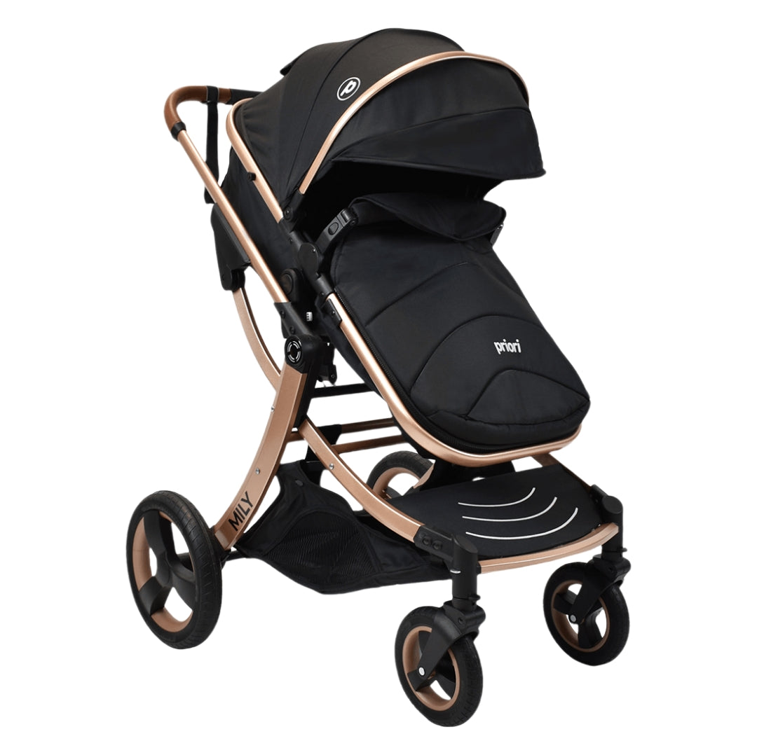 Coche Moisés para Bebé Compacto Mily Negro - Priori