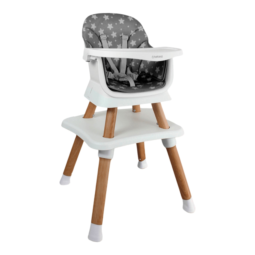 Silla Comedor para Bebé Baby Elite Dinner 5 en 1 Gris - Bebesit