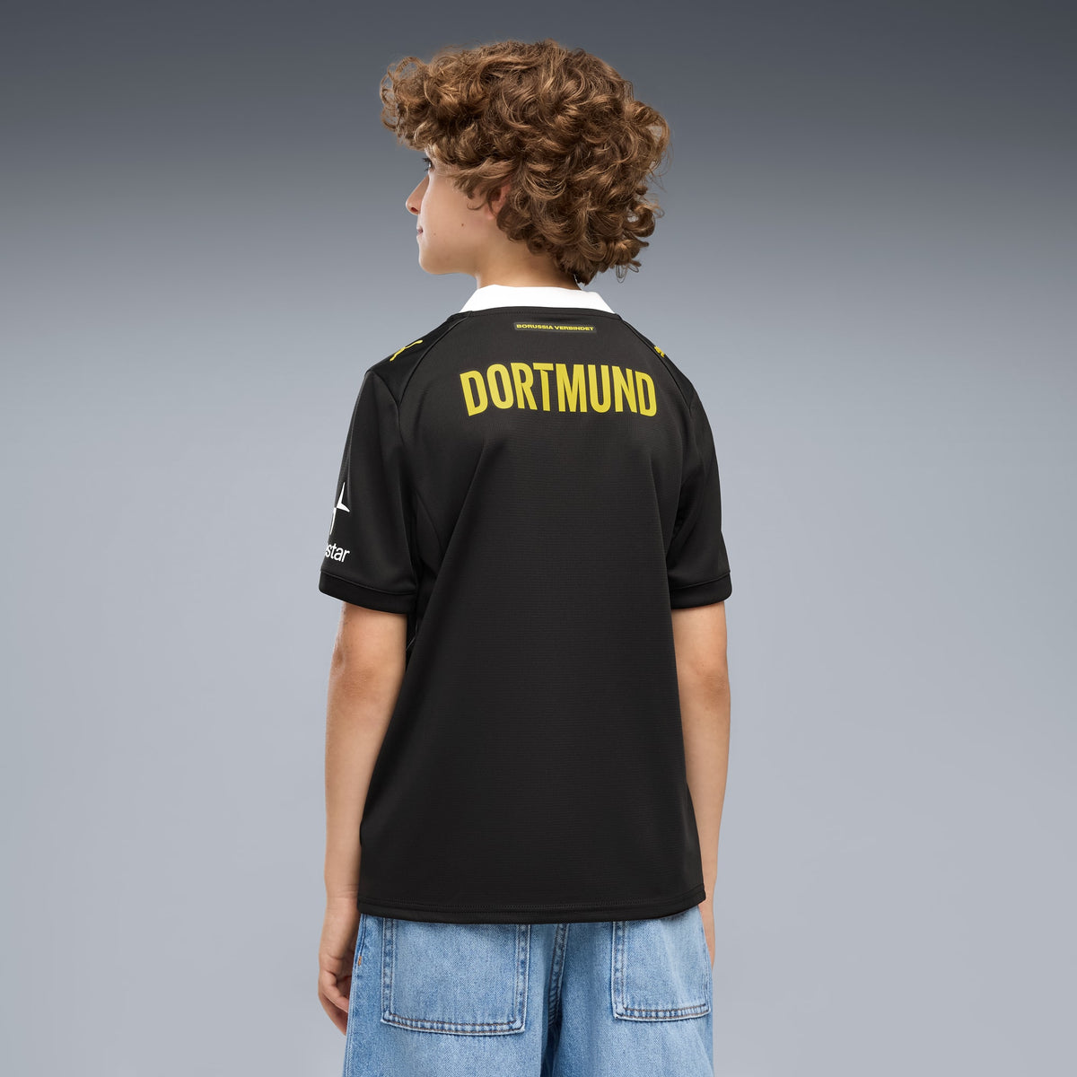 Borussia Dortmund visitante jersey de fútbol para niños grandes – PUMA Black-Flat Dark Gray – vista 4