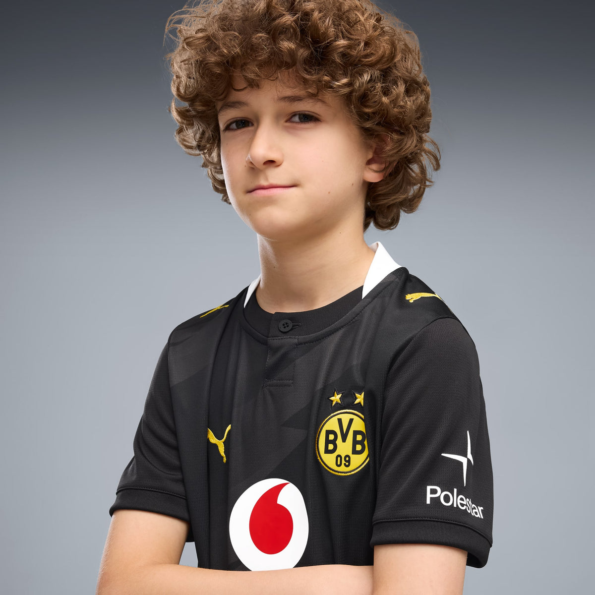 Borussia Dortmund visitante jersey de fútbol para niños grandes – PUMA Black-Flat Dark Gray – vista 2
