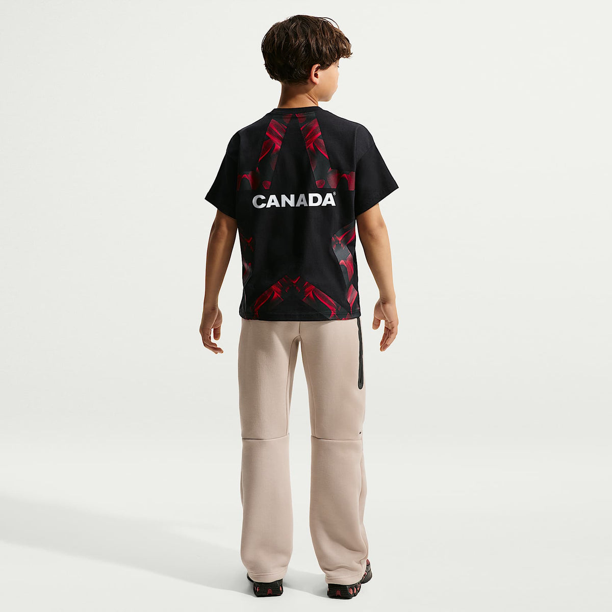Playera de fútbol Nike Canadá Premium de portero para niños talla grande – Negro – vista 5