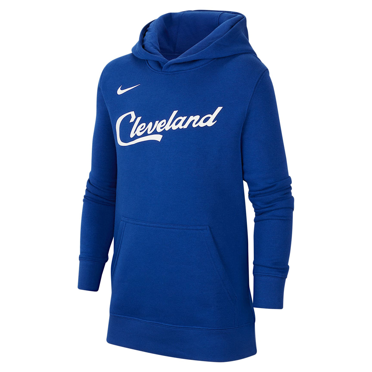 Sudadera con gorro sin cierre Nike de la NBA para niños talla grande Cleveland Cavaliers City Edition – Azul enérgico – vista 1