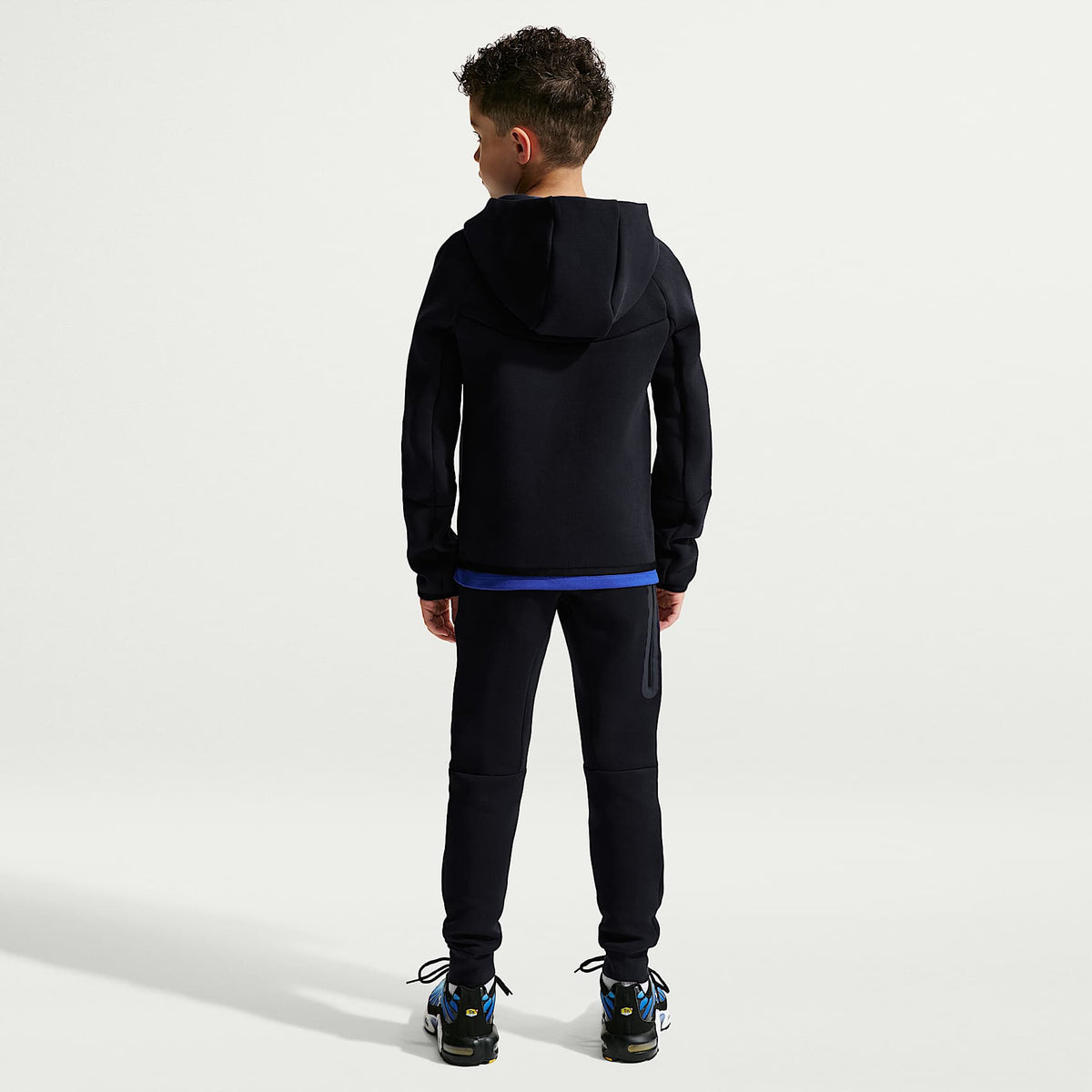 Sudadera con gorro de fútbol Nike de cierre completo para niño talla grande Chelsea FC Tech Fleece – Azul campo de juego/Oro medio oeste – vista 5