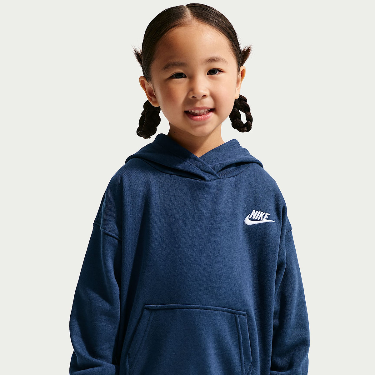 Conjunto de 2 piezas oversized infantil Nike Club Fleece – Azul marino medianoche – vista 2