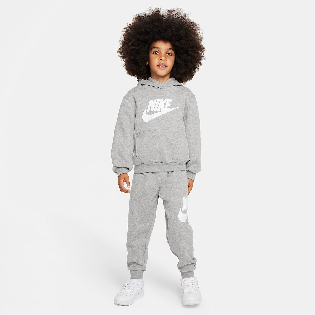 Conjunto de 2 piezas Club Fleece para niños talla pequeña Nike – Gris oscuro jaspeado – vista 1