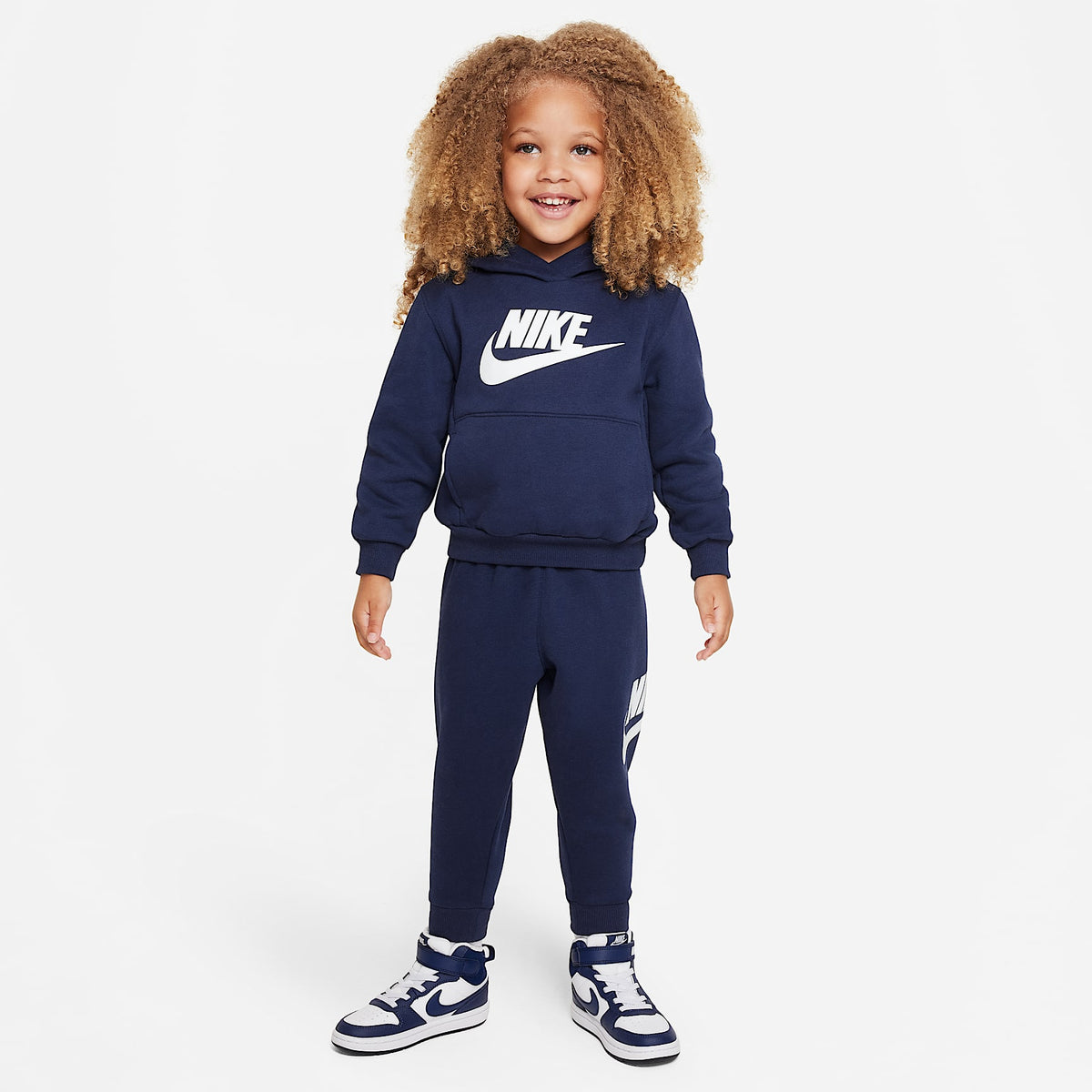 Conjunto de 2 piezas Club Fleece infantil Nike – Azul marino medianoche – vista 1