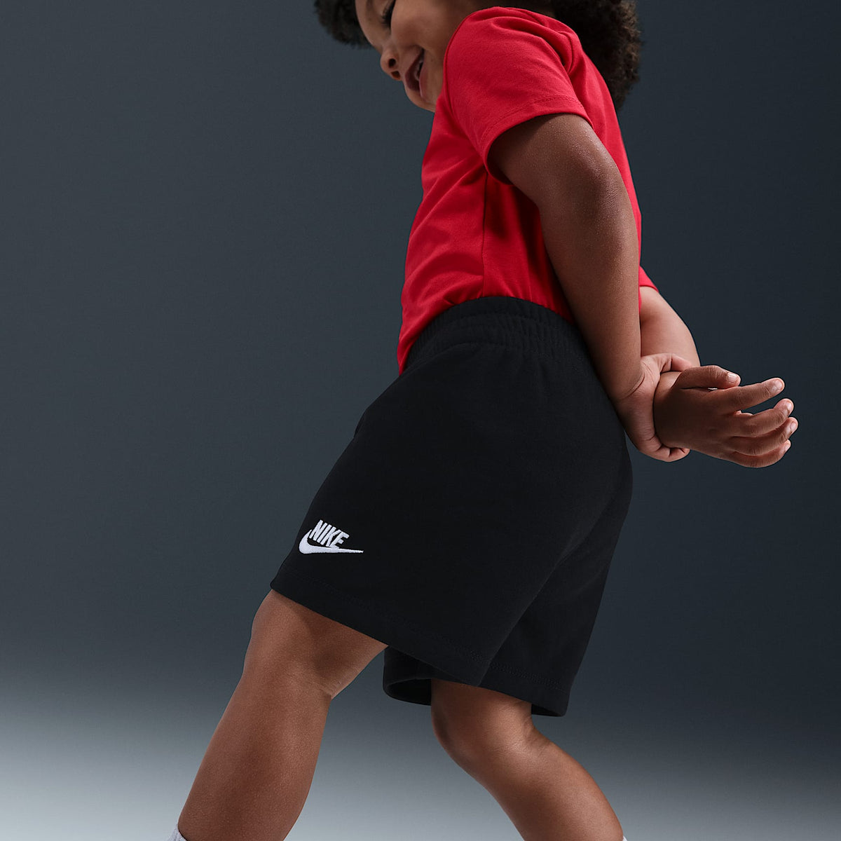 Conjunto de 2 shorts de tejido Knit Club infantil Nike – Rojo universitario/Negro – vista 5