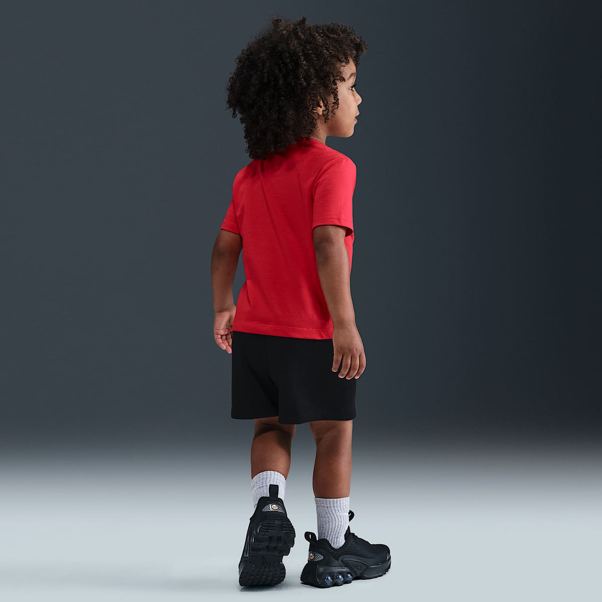 Conjunto de 2 shorts de tejido Knit Club infantil Nike – Rojo universitario/Negro – vista 6