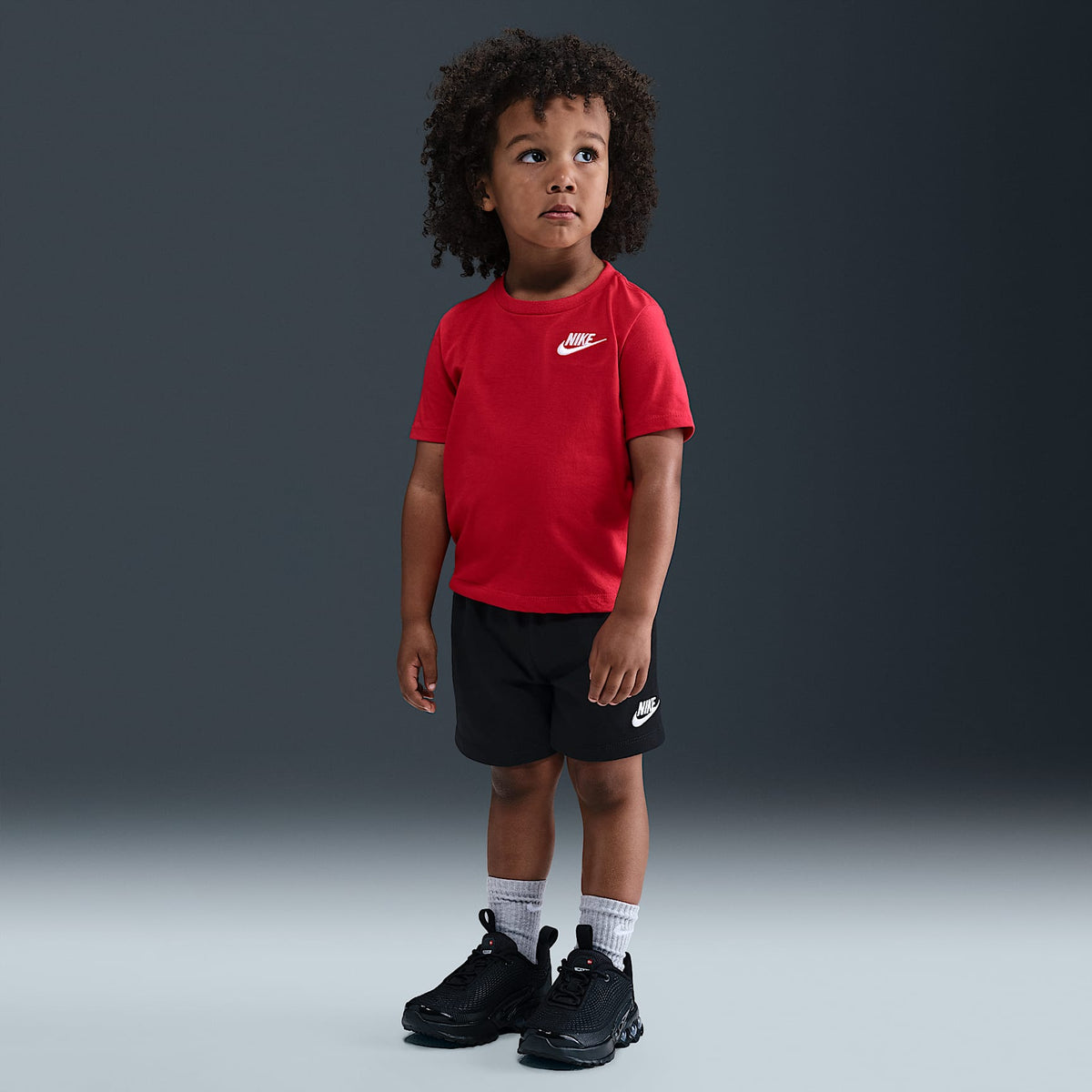 Conjunto de 2 shorts de tejido Knit Club infantil Nike – Rojo universitario/Negro – vista 1