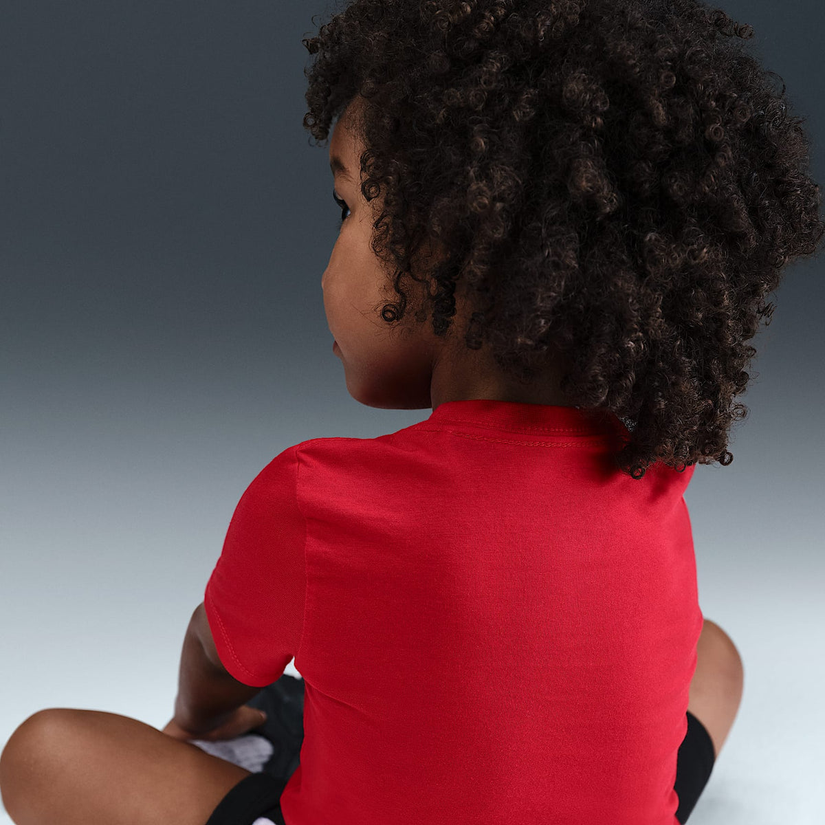 Conjunto de 2 shorts de tejido Knit Club infantil Nike – Rojo universitario/Negro – vista 3